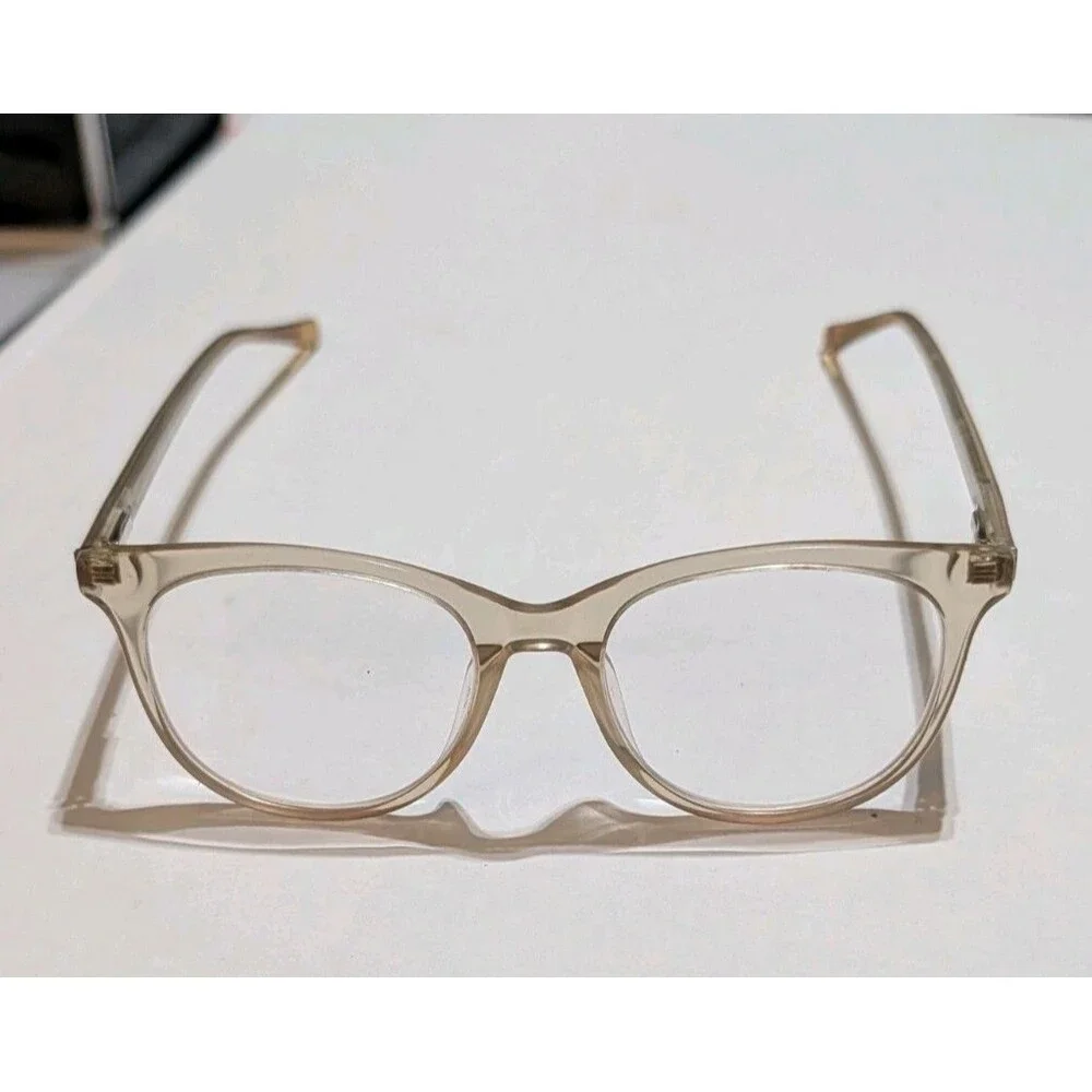 Fossil FOS 7095 Glasses Frames Translucent Champagne Nude Clear Crystal Eyewear